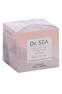 Крем-лифтинг Dr Sea для лица / глаз / шеи с экстрктами граната и имбиря SPF15 50 мл