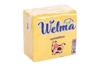Салфетки Welma бумажные однослойные насыщенных тонов 75 шт в ассортименте