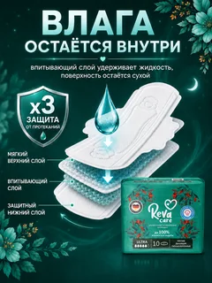 Прокладки Reva Care Ultra гигиенические 10 шт