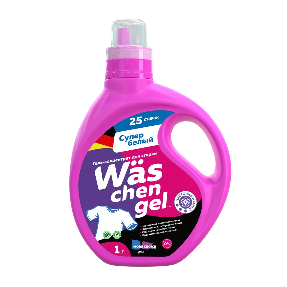 Гель для стирки белого белья Was chen gel White 1 л