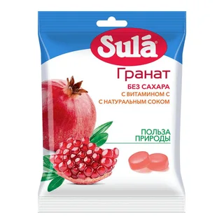 Зула Леденцы Диабетические Гранат 60Г 1 шт