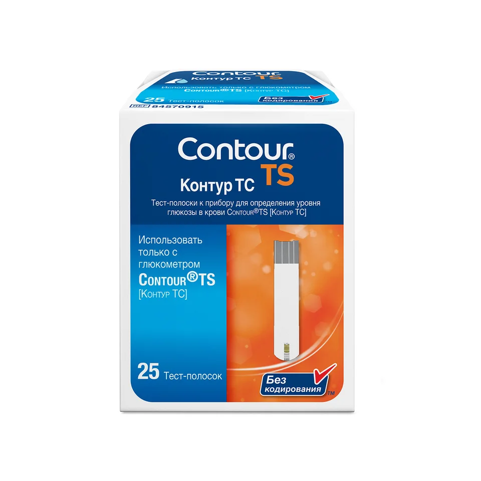 Контур ТС тест-полоски для глюкометра 25 шт