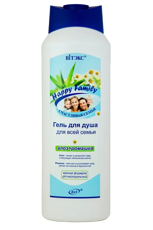 Витэкс Happy Family Гель для душа Алоэ+Ромашка 1000 мл