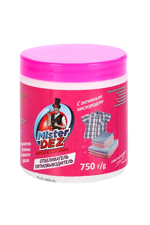 Отбеливатель-пятновыводитель Mister Dez Professional с активным кислородом 750 гр