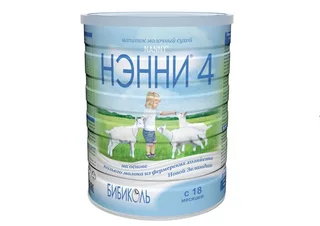 Напиток Бибиколь сухой молочный на основе козьего молока нэнни 4 с 18 мес 400 гр