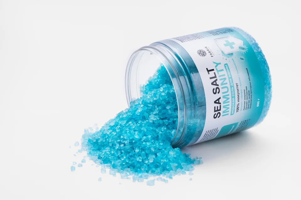 Соль для ванны морская 100% иммунитет SEA Salt Immunity банка 600 гр Fabrik Cosmetology