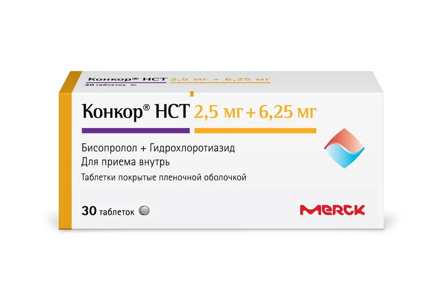 Конкор таблетки 2.5+6.25 мг 30 шт