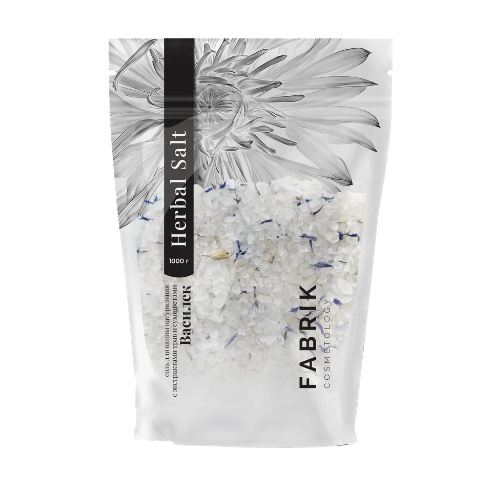 Соль для ванны "Василек" Herbal Salt 1000 гр Fabrik Cosmetology