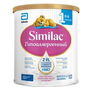 Симилак смесь молочная 1 гипоаллергенная 0-6мес 375 гр