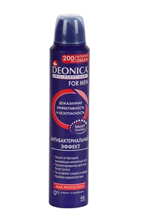 Антиперспирант Deonica for men Антибактериальный эффект 200 мл спрей