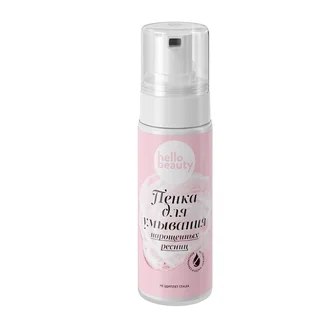 Мицеллярная пенка Hello Beauty для умывания нарощенных ресниц, 170 мл флакон