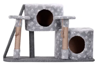 Домик-комплекс Чистый котик №11 с двумя когтеточками 120×41×125 см