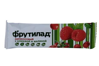 Батончик Фрутилад Фруктовая энергия клюква / малина 30 гр
