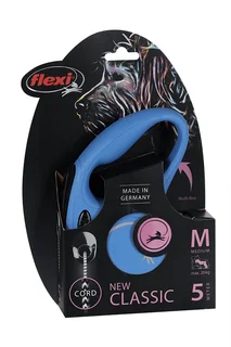 Поводок-рулетка Flexi new classic cord M 5 м 20 кг синий