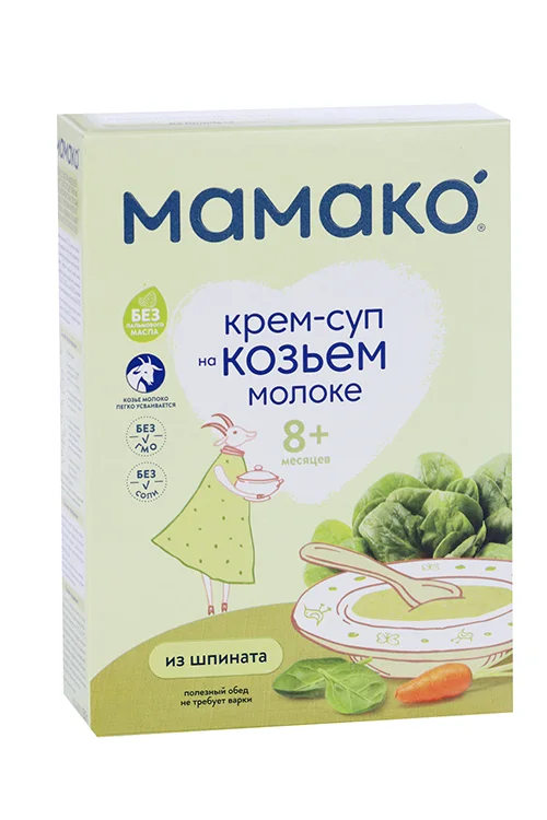 Крем-суп Мамако из шпината на козьем молоке 150 гр