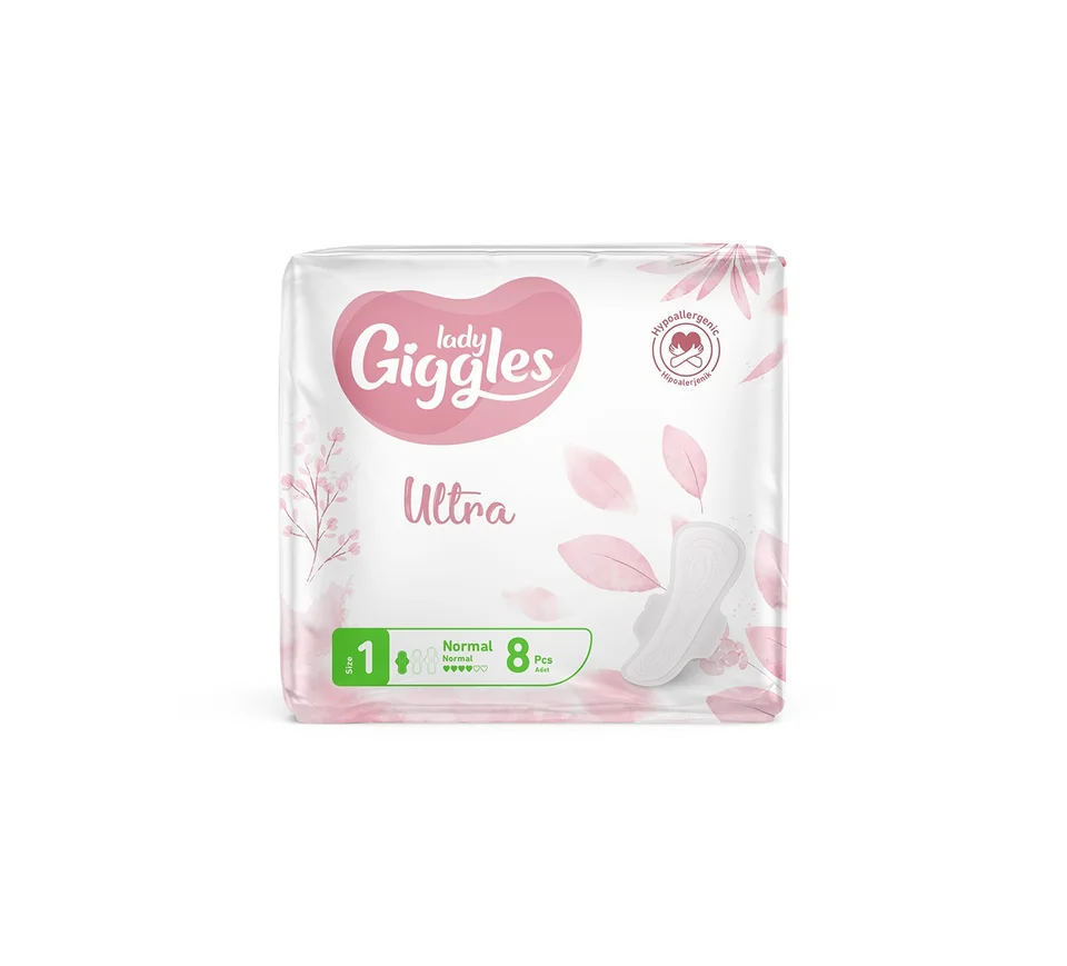 Прокладки ультратонкие Lady Giggles Ultra normal, 8 штук