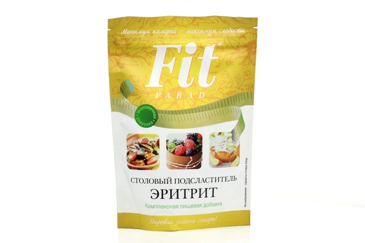 Эритрит FitParad 70% от сладости сахара дой-пак 400 гр
