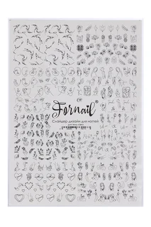 Слайдер Fornail для дизайна ногтей / гель лака любовь / цветы черный