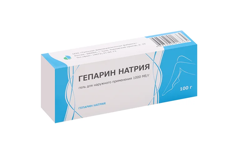 Гепарин натрия гель 1000 ме/г 100 г