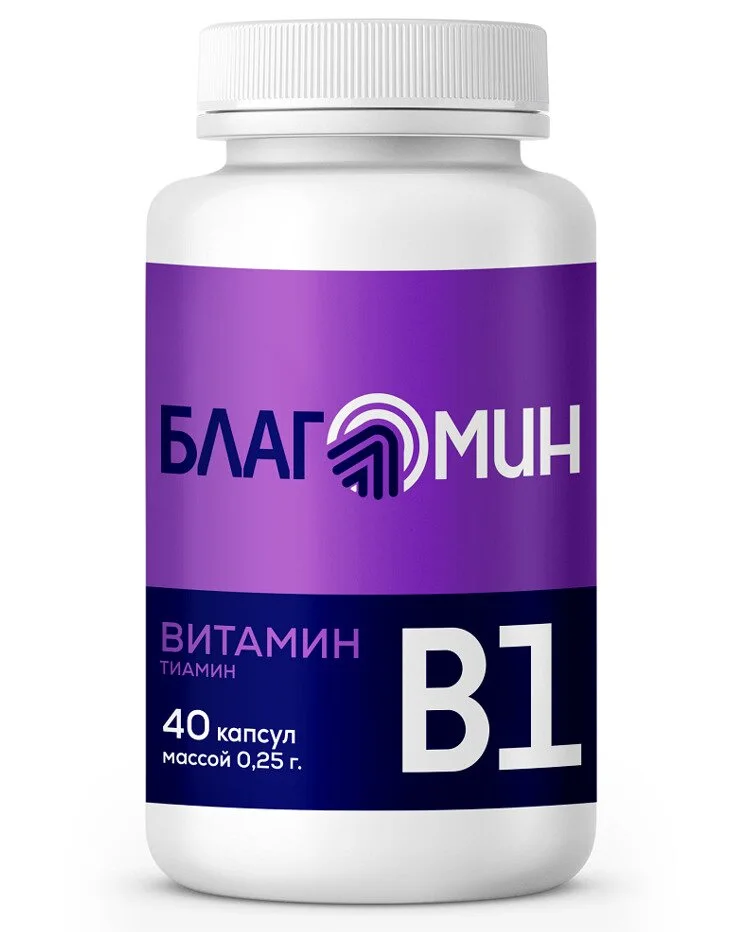 Благомин Витамин B1 капсулы 0,25 гр 40 шт