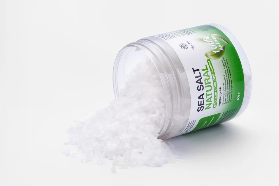Соль для ванны морская без добавок SEA Salt Natural банка 600 гр Fabrik Cosmetology