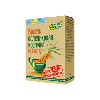 Кисель овсяный на фруктозе Облепиховая косточка, Компас здоровья, 150 гр