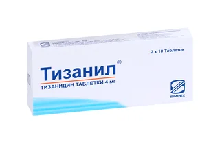 Тизанил 4 мг 20 шт таблетки