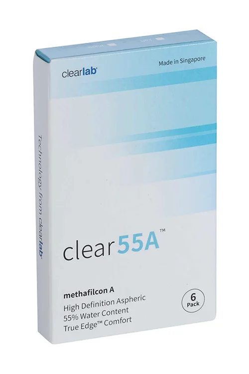 Линзы Clearlab Clear55 А контактные R 8,7 (диоптрия -4,25) 6 шт