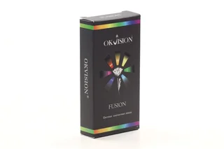 Линзы Okvision Fusion контактные цветные на 3 месяца Blue 2 D -6,50 R 8,6 2 шт