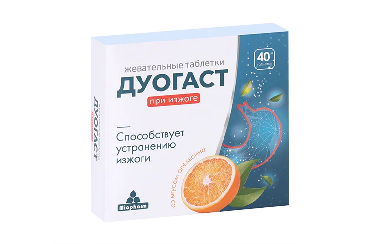 Дуогаст 1 000 мг 40 шт таблетки