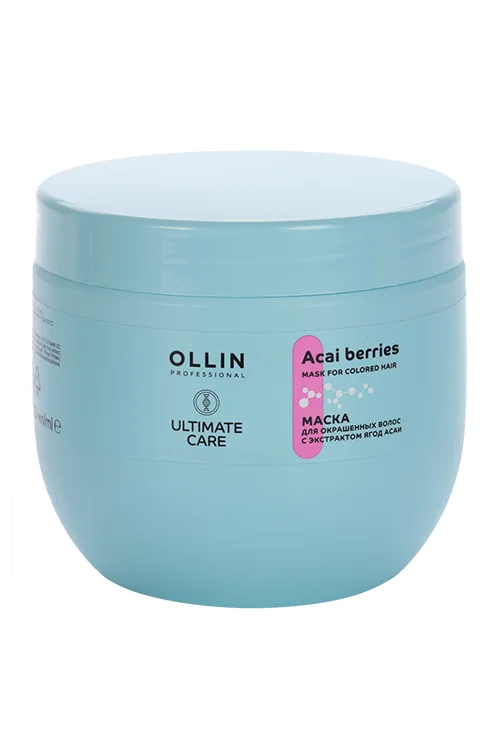 Маска Ollin Professional Ultimate Care для окрашенных волос с экстрактом ягод асаи 500 мл