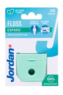 Зубная нить Jordan Expand Floss расширяющаяся с фтором / мятным вкусом 25 м