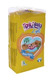 Подгузники-трусики TokiBaby Light дет L (9-14 кг) 42 шт