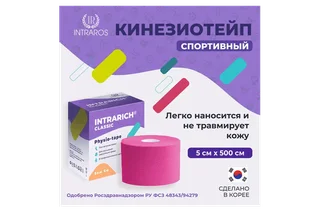 Физиотейп Intrarich Classic 5 см*5 м розовый