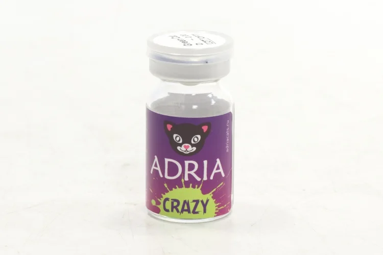 Контактные линзы Adria Crazy квартальные зеленая кошка 0,00/14,0/8,6