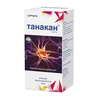 Танакан Капли для внутреннего применения 40 мг / мл флакон 30 мл