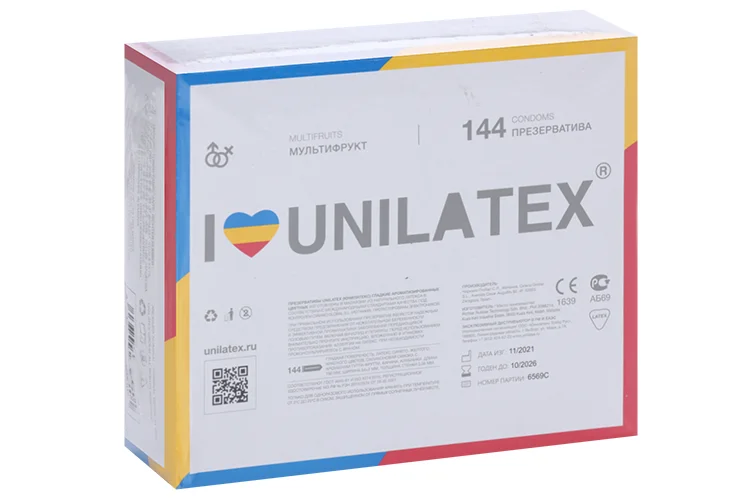 Презервативы Unilatex Multifruits фруктовые цветные 144 шт