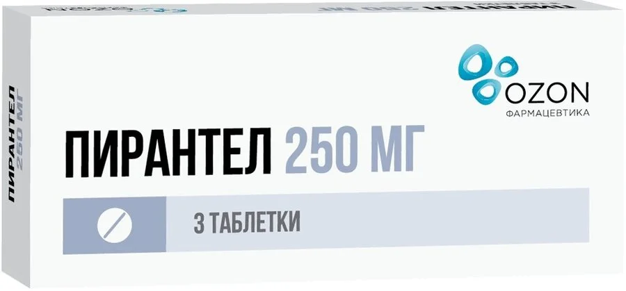 Пирантел таблетки 250 мг 3 шт