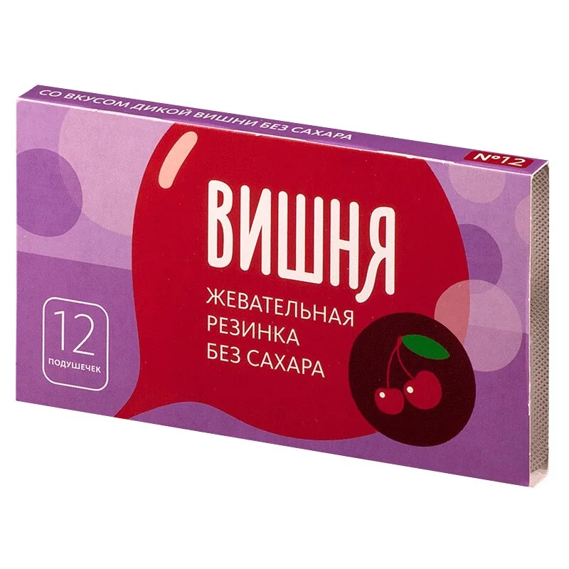 Pl Резинка Жевательная без Сахара Дикая Вишня 12 шт