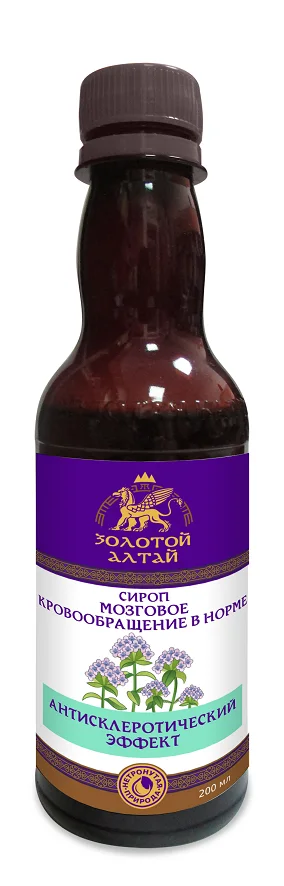 Сироп Золотой Алтай Мозговое кровообращение в норме 200 мл