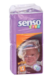 Подгузники Senso baby Maxi крем-бальз (7-18 кг) 40 шт