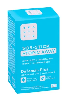 SOS-стик Beautific Atopiс Away увлаж для сухой и чув кожи 10 гр