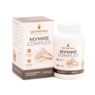 Комплекс Мумие Экстрактика, 400 мг, 60 шт, капсулы