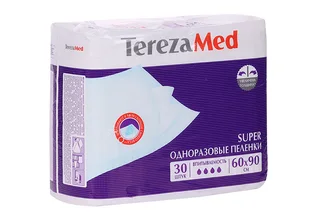 Пеленки TerezaMed Super мед однораз впитывающие 60×90 см 30 шт