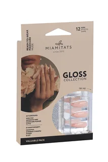 Набор накладных ногтей Miamitats Gloss (Stiletto) Nude (2807)