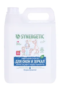 Средство Synergetic для мытья окон и зеркал / глянцевых поверхностей 5 л