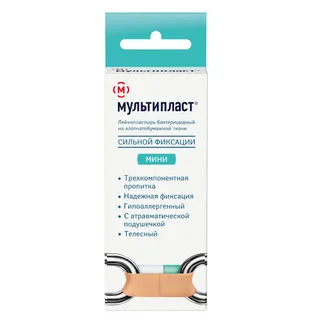 Пластырь Мультипласт бактерицид сильной фиксации Мини телесн осн 20 шт набор