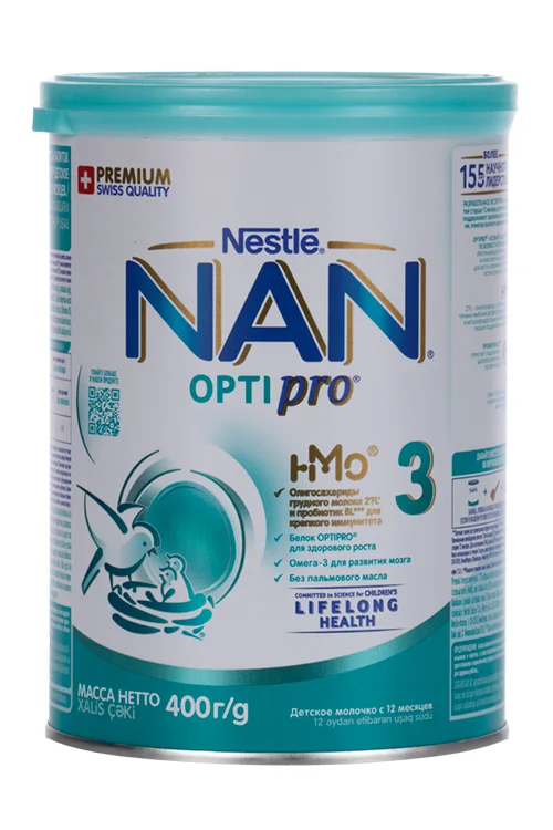 Смесь Нестле НАН 3 Opti pro (с 12 мес) 400 гр дет молочко