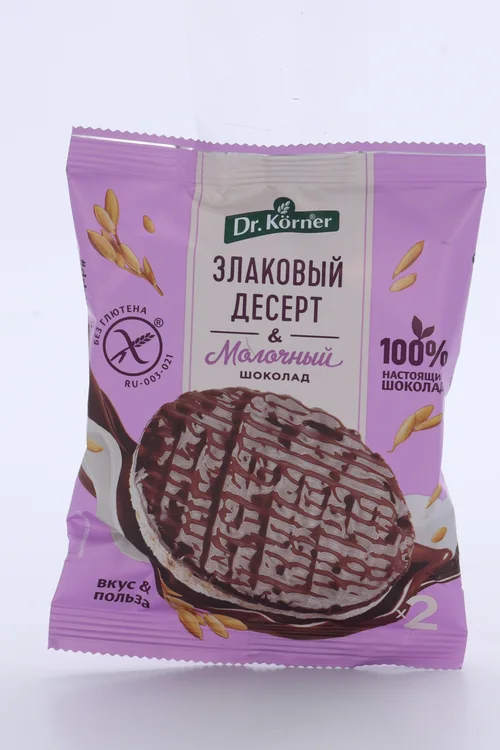 Десерт Dr.Korner злаковый с молочным шоколадом рисовый, 34 г