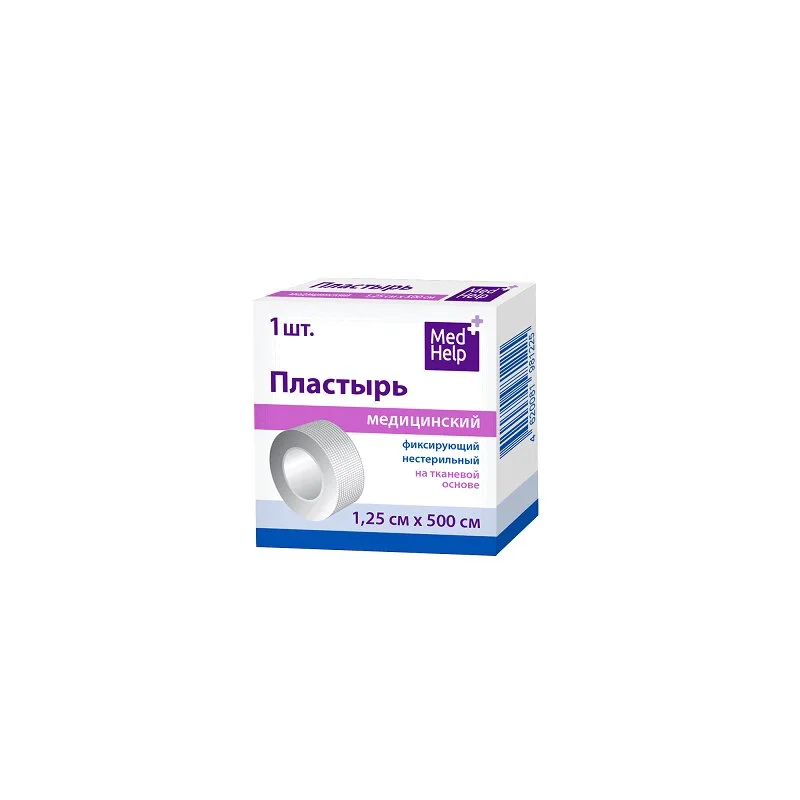 Медхелп Лейкопластырь Фиксирующий На Тканевой Основе 1,25×500 см